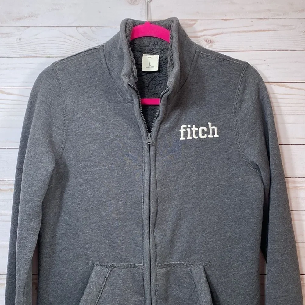 Abercrombie Kids Gray Zip Long Sleeve Jacket
